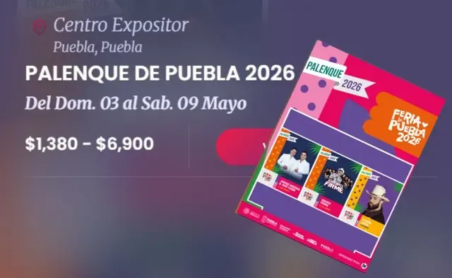 Precios de boletos del Palenque de Puebla 2026 alcanzan los 6,900 pesos